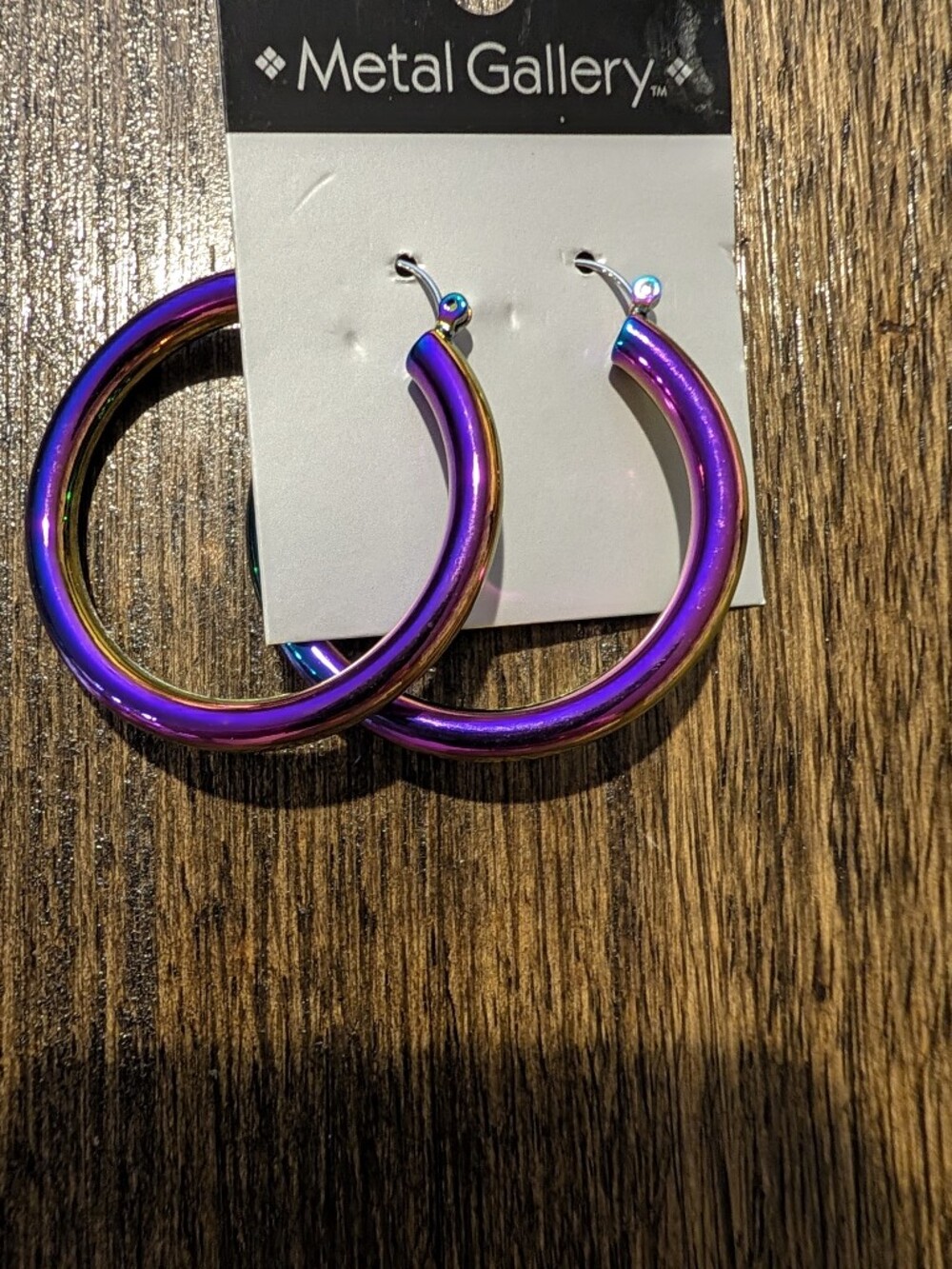 Iridescent Color Shifting Hoop Earrings - Sleek Women's Statement Jewelry
